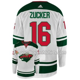 Minnesota Wild JASON ZUCKER 16 Adidas Wit Authentic Shirt - Mannen